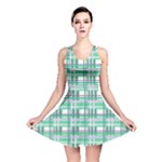 Green plaid pattern Reversible Skater Dress