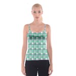 Green plaid pattern Spaghetti Strap Top