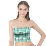 Green plaid pattern Tube Top