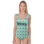 Green plaid pattern Princess Tank Leotard 