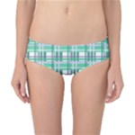 Green plaid pattern Classic Bikini Bottoms