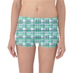 Green plaid pattern Reversible Bikini Bottoms