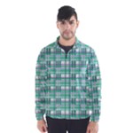 Green plaid pattern Wind Breaker (Men)