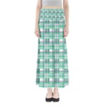 Green plaid pattern Maxi Skirts