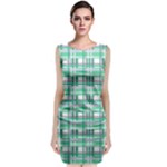 Green plaid pattern Classic Sleeveless Midi Dress