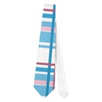 Blue plaid pattern Neckties (One Side) 