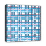 Blue plaid pattern Mini Canvas 8  x 8 