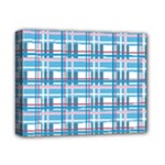 Blue plaid pattern Deluxe Canvas 14  x 11 