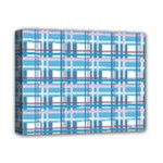 Blue plaid pattern Deluxe Canvas 14  x 11 