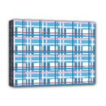 Blue plaid pattern Deluxe Canvas 16  x 12  