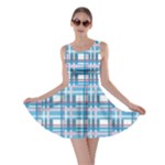 Blue plaid pattern Skater Dress