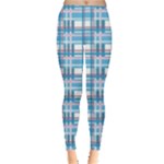 Blue plaid pattern Leggings 