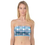 Blue plaid pattern Bandeau Top