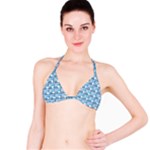 Blue plaid pattern Bikini Top