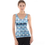 Blue plaid pattern Tank Top