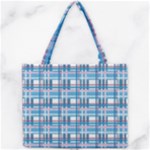 Blue plaid pattern Mini Tote Bag