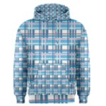 Blue plaid pattern Men s Pullover Hoodie