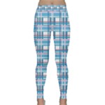 Blue plaid pattern Classic Yoga Leggings