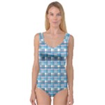 Blue plaid pattern Princess Tank Leotard 