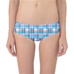 Blue plaid pattern Classic Bikini Bottoms