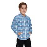 Blue plaid pattern Wind Breaker (Kids)