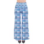 Blue plaid pattern Pants