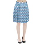 Blue plaid pattern Pleated Skirt