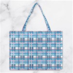 Blue plaid pattern Medium Tote Bag