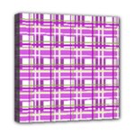 Purple plaid pattern Mini Canvas 8  x 8 