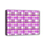 Purple plaid pattern Mini Canvas 7  x 5 