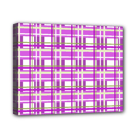 Purple plaid pattern Canvas 10  x 8  from ArtsNow.com