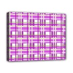 Purple plaid pattern Canvas 10  x 8 
