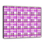 Purple plaid pattern Canvas 20  x 16 
