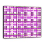 Purple plaid pattern Canvas 20  x 16 