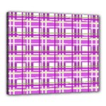 Purple plaid pattern Canvas 24  x 20 