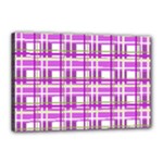 Purple plaid pattern Canvas 18  x 12 