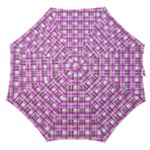 Purple plaid pattern Straight Umbrellas
