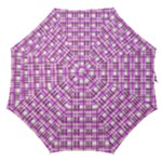 Purple plaid pattern Straight Umbrellas