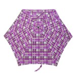 Purple plaid pattern Mini Folding Umbrellas