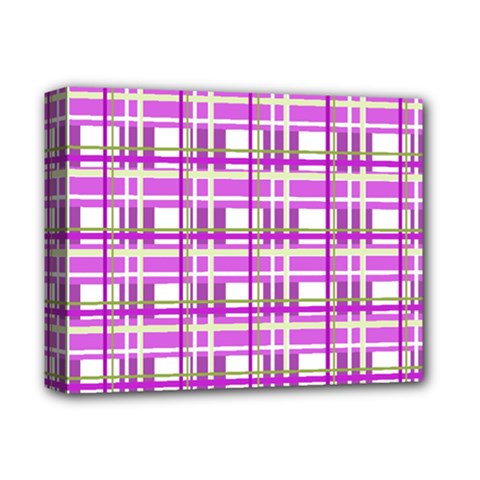 Purple plaid pattern Deluxe Canvas 14  x 11  from ArtsNow.com