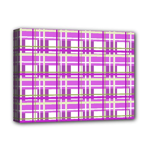 Purple plaid pattern Deluxe Canvas 16  x 12   from ArtsNow.com