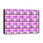 Purple plaid pattern Deluxe Canvas 18  x 12  