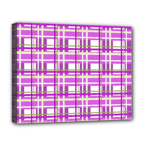 Purple plaid pattern Deluxe Canvas 20  x 16   from ArtsNow.com