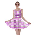 Purple plaid pattern Skater Dress