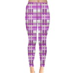 Purple plaid pattern Leggings 