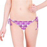 Purple plaid pattern Bikini Bottom