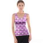 Purple plaid pattern Tank Top