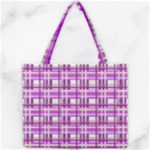 Purple plaid pattern Mini Tote Bag