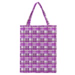 Purple plaid pattern Classic Tote Bag