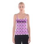 Purple plaid pattern Spaghetti Strap Top